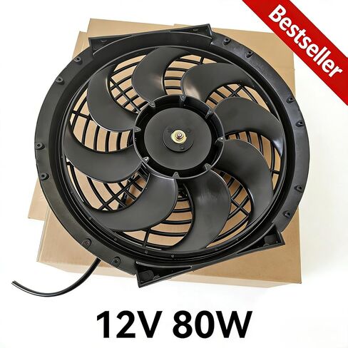 10 inch General Radiator Fan with Enhanced Heat Dissipation, Quiet and Efficient Cooling, 12v80w Thin Blade Radiator Cooling Fan with 4 in Kuwait