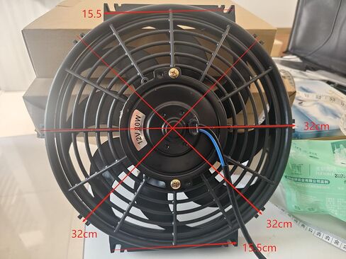 10 inch General Radiator Fan with Enhanced Heat Dissipation, Quiet and Efficient Cooling, 12v80w Thin Blade Radiator Cooling Fan with 4 in Kuwait
