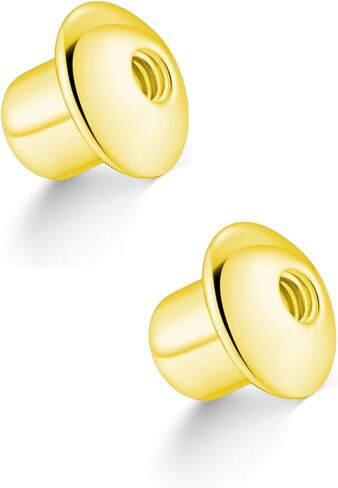 1PCS 925 Silver Earring Screw Backs Replacements, Earring Backs Hypoallergenic, Secure Ear Locking for Stud Earrings for Screw Posts (Gold) in Saudi Arabia