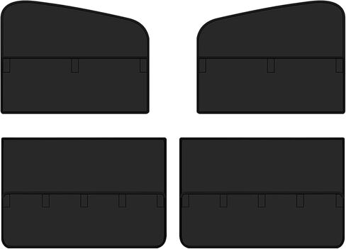 Car Window Shades, 4 PCS Magnetic Removable Auto Sun Shade for Side Windows Privacy Full Covers/Half Shade Options Car Window Curtains for Baby Protection, 99% UV Blocking Car Shades for Side Windows in Saudi Arabia