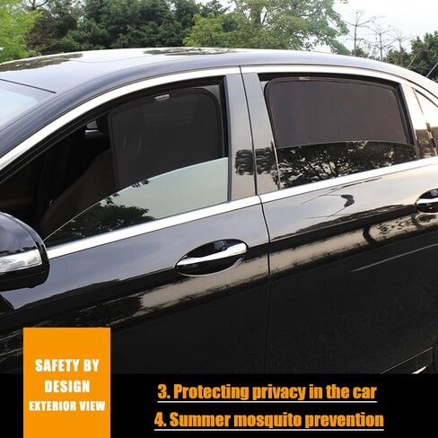 Car Window Shades Custom Fit for Tesla Model X 2023–2026, Magnetic Breathable Mesh Side Window Sunshade Privacy Protection & Mosquito Block Allows Window Open,A-Front Window in Saudi Arabia