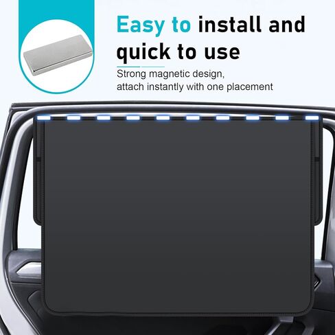 4 PCS Car Window Shades, Magnetic Privacy Sun Shade for Side Windows, Adjustable Blackout Car Window Covers, Universal for Most Vehicles (Black) in Saudi Arabia