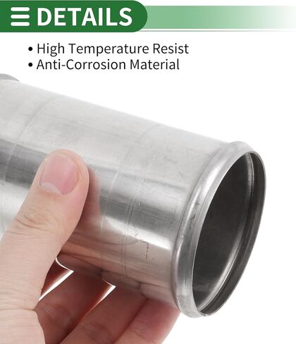 Motoforti 2.75 بوصة أنبوب عادم مستقيم T201 من الفولاذ المقاوم للصدأ DIY سيارة مخصصة تعديل أنابيب الأنابيب 5 بوصة طول الساق مع تلميع سطح لفة حبة مزدوجة in Kuwait