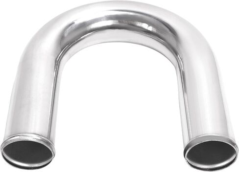 ALMULOO 2.5" 8Pcs Universal Aluminum Turbo Intercooler Piping Kit w/U Pipe, Black Silicone Couplers & Stainless Steel T-Bolt Clamps Polished Silver Aluminum Pipe Set in Kuwait