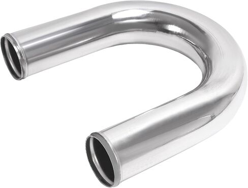 ALMULOO 2.5" 8Pcs Universal Aluminum Turbo Intercooler Piping Kit w/U Pipe, Black Silicone Couplers & Stainless Steel T-Bolt Clamps Polished Silver Aluminum Pipe Set in Kuwait
