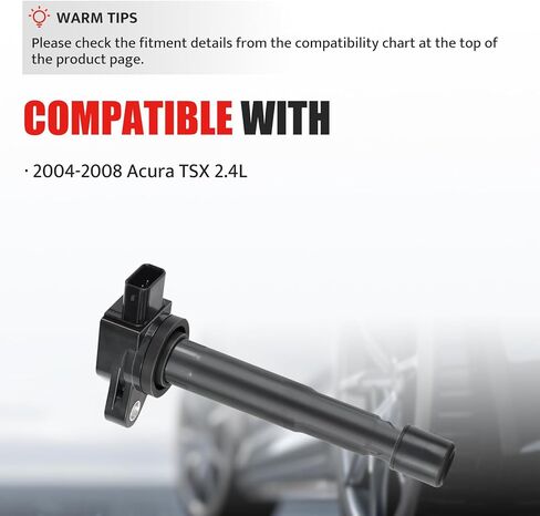 حزمة ملف الإشعال NPAUTO وشمعات الإشعال البديلة مناسبة لـ 2004 2005 2006 2007 2008 Acura TSX Base 2.4L 2.4، UF417، مجموعة من 4 in Kuwait