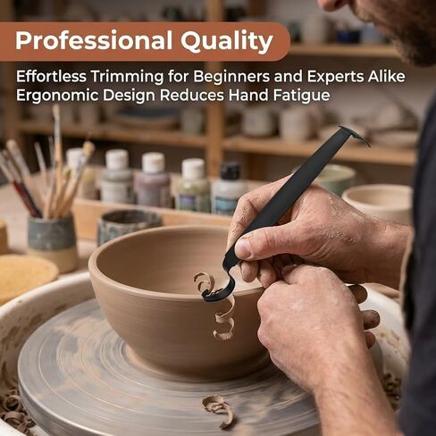 Pottery Trimming Tools, Stainless Steel Double Ended Pottery Tool for Carving, Versatile Clay Trimming Tool with 10 Serrated Scrapers for Ceramic Artists, Sculptors and Potters in Saudi Arabia