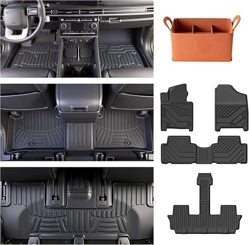 Floor Mats Replacement for Hyundai Santa Fe 2024-2026 (Hybrid & Gas Models), Custom Fit TPE All Weather Floor Liners for Hyundai Santa Fe Accessories, Waterproof Heavy Duty Interior Protection in Saudi Arabia