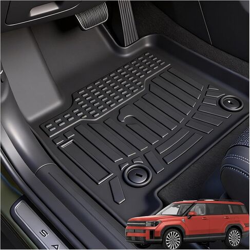 Floor Mats Replacement for Hyundai Santa Fe 2024-2026 (Hybrid & Gas Models), Custom Fit TPE All Weather Floor Liners for Hyundai Santa Fe Accessories, Waterproof Heavy Duty Interior Protection in Saudi Arabia