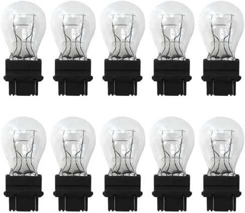 3157 White Light Bulb 3157 Miniature Bulb Mini Bulb, Plastic Base for Brake Lights, Taillight, Turn Signal, Parking (10 Pack) in Kuwait