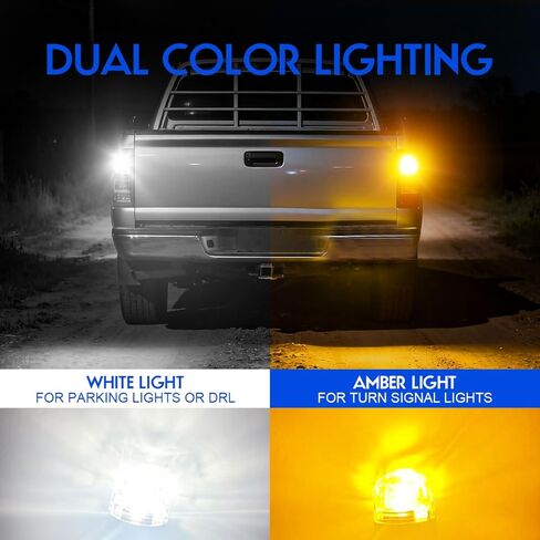 3157 LED Bulb Switchback Compatible for 2014 2015 2016 2017 Toyota Tundra Turn Signal Lights Parking Lights, White and Amber Dual Color, Pack of 2 in Kuwait
