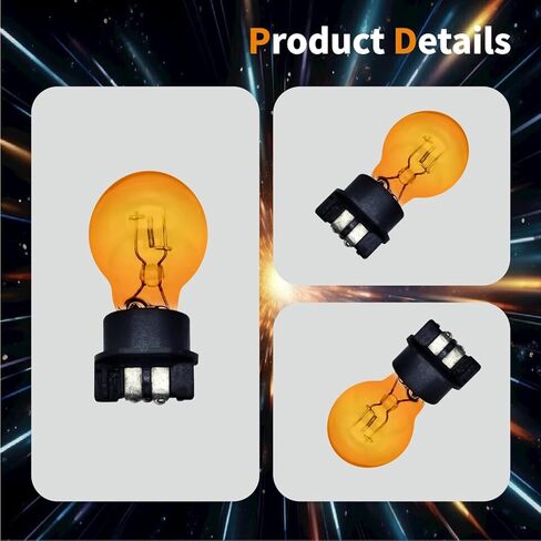 2 Pack PWY24W 24W Amber Yellow Fog Light Bulbs,Upgraded 12V Halogen for Front Turn Signal,DRL and Parking Lights CANBus Compatible in Saudi Arabia