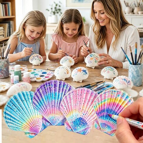 30PCS Natural White Scallop Shells, 2.5-3 Inch Seashells for Craft, Beach Decor, Candle Holder, Home Decorations, Air Plant Holder, Succulent Planter, Fish Tank Ornaments, Wedding Party Supplies in Saudi Arabia