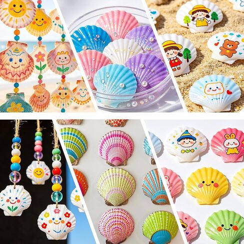 30PCS Natural White Scallop Shells, 2.5-3 Inch Seashells for Craft, Beach Decor, Candle Holder, Home Decorations, Air Plant Holder, Succulent Planter, Fish Tank Ornaments, Wedding Party Supplies in Saudi Arabia