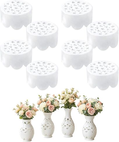 Silicone Flower Arrangement 2026 New Flexible Floral Stem Holder Waterproof & Reusable Flower Frog for Vases Easy DIY Arrangement (4pcs) in Saudi Arabia