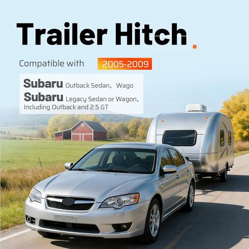 وصلة سحب مقطورة من الفئة 2، جهاز استقبال 1.25 بوصة متوافق مع 2005-2009 Subaru Outback Sedan، Wagon 2005-2009 Subaru Legacy Sedan أو Wagon، بما في ذلك Outback و2.5 GT in Kuwait