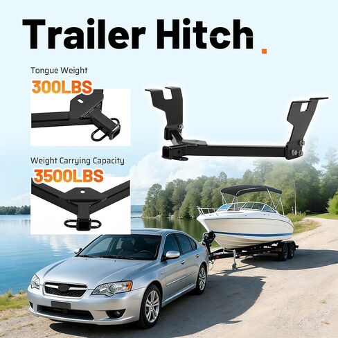 وصلة سحب مقطورة من الفئة 2، جهاز استقبال 1.25 بوصة متوافق مع 2005-2009 Subaru Outback Sedan، Wagon 2005-2009 Subaru Legacy Sedan أو Wagon، بما في ذلك Outback و2.5 GT in Kuwait