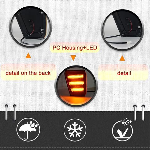 مصابيح أمامية LED للمصابيح الأمامية الجانبية لسيارة Toyota Pickup 4WD 1989-1991/4Runner 1990 1991 | ضوء المنعطفات | ضوء النهار الكهرماني | بارك لايت | استبدال OEM: TO2520124 | TO2521126 in Kuwait
