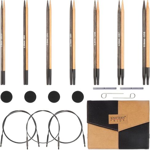 Knitter’s Pride Day & Nite Midi Interchangeable Needle Set 5"" (13cm) – 7 US Sizes (2.5 to 8) in Kuwait