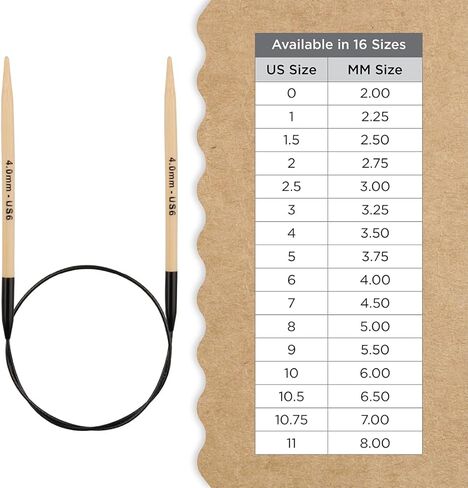 Knitter’s Pride Bamboo Luxe Fixed Circular Needles 40"" (100cm) – US Size 6 (4mm) in Kuwait