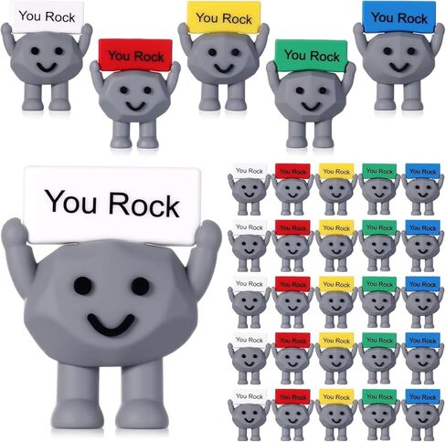 Mini Rubber You Rock Toys Positive Gifts You Rock Mini Miniature Figurines Decorations and Encouragement Birthday Motivational Gifts for New Grad, Coworkers, Students & Children (1 Bottle) in Kuwait