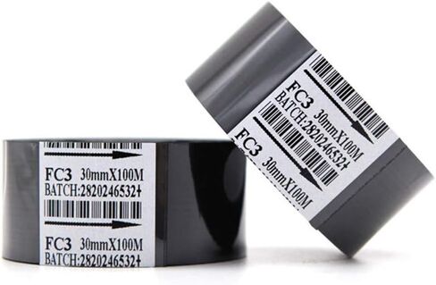10 Rolls FC3 Thermal Transfer Ribbon for Date Coder Printer Machine HP-241 241B 241S TJ-08 DY-8 DY-6 (35MM X 100M) in Saudi Arabia