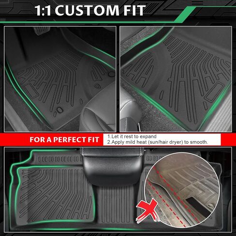 Floor Mats for Toyota Prius 2012 2013 2014 2015 (NOT for Prius c or v or Plug-in),Custom Fit TPE Summer Winter Protection Floor Liners,Non-Slip Waterproof, Prius Mats Accessories in Kuwait