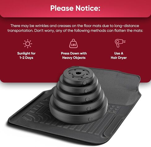 Floor Mats for Ford F150 1980–1996, F250/F350 1980–1997 & Bronco 1980–1996, Custom Fit Truck Floor Mats, All Weather TPE Floor Liners Front Set, Non-Slip Heavy Duty Car Accessories Black Liners 2PCS in Kuwait