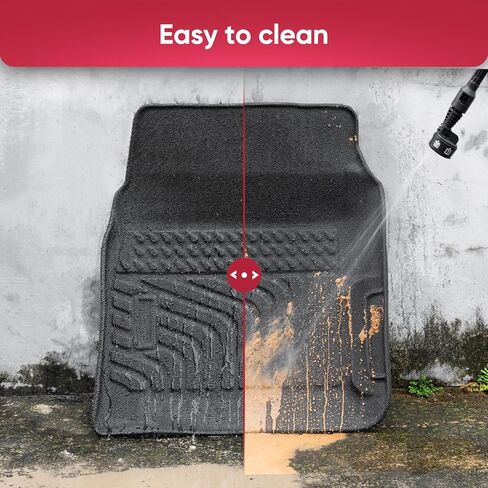 Floor Mats for Ford F150 1980–1996, F250/F350 1980–1997 & Bronco 1980–1996, Custom Fit Truck Floor Mats, All Weather TPE Floor Liners Front Set, Non-Slip Heavy Duty Car Accessories Black Liners 2PCS in Kuwait