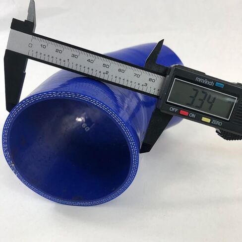 3" to 3" I.D. Silicone Coupler 45 Degree Angled Elbow Hose Universal (Blue (3" silicone hose 45 degree+clamps)) in Saudi Arabia