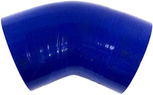 3" to 3" I.D. Silicone Coupler 45 Degree Angled Elbow Hose Universal (Blue (3" silicone hose 45 degree+clamps)) in Saudi Arabia