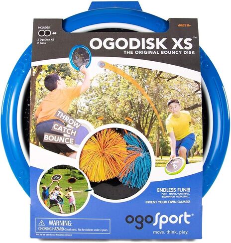 OgoDisk XS Disc Set with 2 OgoSoft Balls - 12" Bouncy Disc Toy Outdoor Lawn Pool - Throw, Throw, Throw, Catch Game - Kids & Adults Ages 8+ in Saudi Arabia