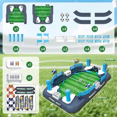 Mini Soccer Board Game for Kids Tabletop Foosball Table Toy, Interactive Indoor Party Game for Boys Girls Age 6-12, Family Game Night Birthday Gift in Saudi Arabia