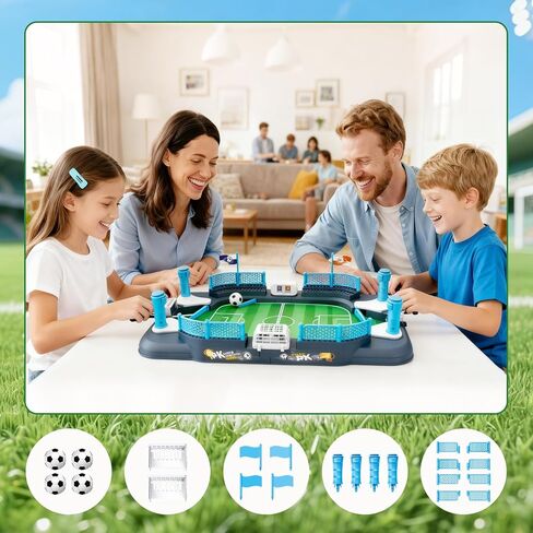 Mini Soccer Board Game for Kids Tabletop Foosball Table Toy, Interactive Indoor Party Game for Boys Girls Age 6-12, Family Game Night Birthday Gift in Saudi Arabia