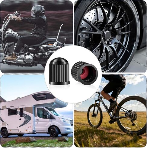 1500 Pcs Plastic Black Tire Valve Caps, Valve Stem Caps, Universal Tire Cap, Air Cap Cover with O Rubber Seal, Leak Proof, Dust Proof Stem Cover, for Cars, SUVs, Bike, Bicycle, Trucks, Motorcycles in Kuwait