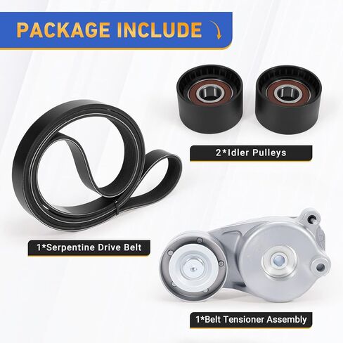 Belt Tensioner Kit, Fit for 2018-2022 Mercedes-Benz Sprinter 3500XD, 2010-2021 Sprinter 2500 3500, R350/GL350/R320/ML320/ML350/GL320/E320-Replace Engine Drive Idler Pulleys&Serpentine Belt Kit in Saudi Arabia