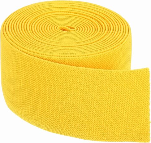 MECCANIXITY Elastic Bands for Sewing 3 Inch x 5 Yards Yellow Knit Elastic Spool High Elasticity for Wigs, Waistband, Pants, Craft DIY Projects in Kuwait