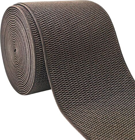 Black Wide Heavy Duty Knit Elastic Band 4 Inch– 10cm 5 Yards Flat Corn Grain Elastic Stretchy Tape with Smooth Soft Back for Waistband,Sewing & Clothing, Pants, DIY Projects &Crafts in Kuwait