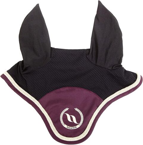 BACK ON TRACK Nights Collection Breathable Mesh Elastic Protective Horse Fly Bonnet with Welltex Technology, Blue Nights, Full in Saudi Arabia