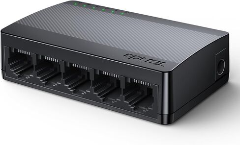 Tenda SG105 LAN Switch 5 Port Gigabit Switch Mini Netzwerk Switch, LAN Hub, LAN Verteiler (Plug-and-Play Ethernet Switch, Lüfterlos, Unmanaged, Schwarz) in Saudi Arabia