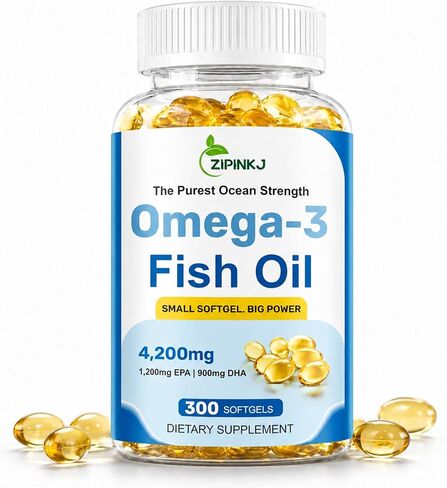 Omega-3 Fish Oil Supplements 4200mg– Triple Strength, Mini Softgels, High Purity EPA & DHA for Brain, Heart & Eye Health, Wild-Caught, Burpless, Non-GMO, Third-Party Tested | 150 Softgels in Saudi Arabia