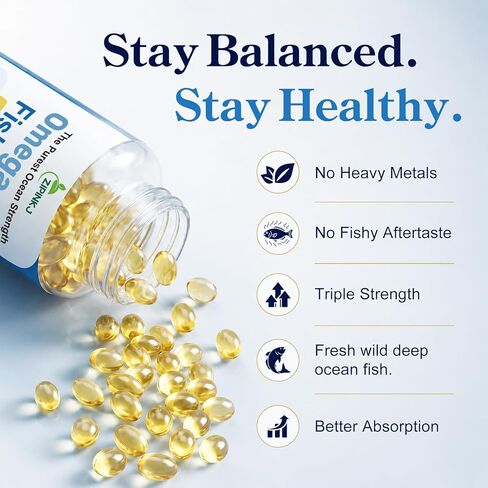 Omega-3 Fish Oil Supplements 4200mg– Triple Strength, Mini Softgels, High Purity EPA & DHA for Brain, Heart & Eye Health, Wild-Caught, Burpless, Non-GMO, Third-Party Tested | 150 Softgels in Saudi Arabia