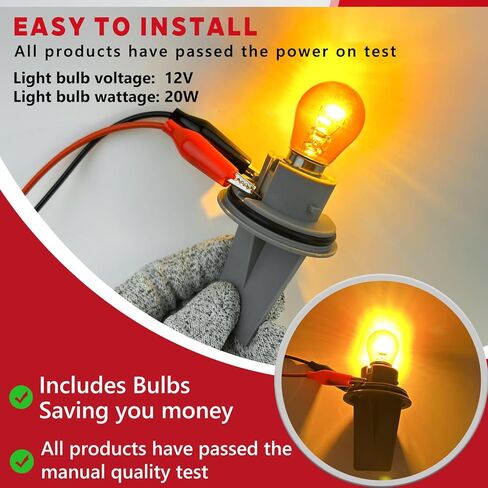 Indicator Lamp Holder, Turn Singal Light Socket with Lamp Bulb for Audi A6 RS6 Avant for VW Passat Replace OE 3B0953123C 2PCS in Kuwait