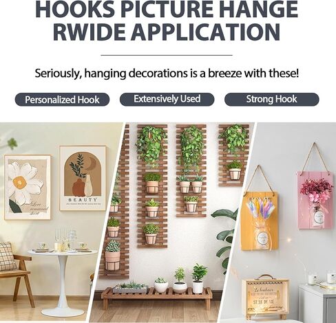 30-Piece Picture Hercules Hooks, Carbon Steel, Silver, Galvanized, Wall Mount, Including Standard, Mini and Heavy-Duty Version in Saudi Arabia