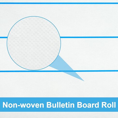 Lined Bulletin Board Roll 15.7in x 36ft Reusable Waterproof Non-Woven Fabric Background Fade Resistant Erasable Blue Lined Classroom Bulletin Board Decor for School Office Arts Crafts Home Wall Decor in Kuwait