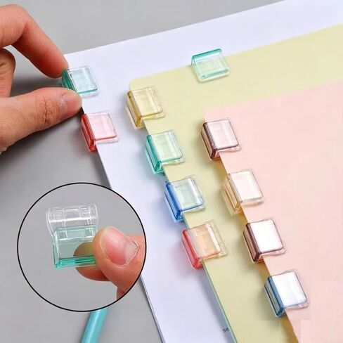 Colorful Binder Clips, (24 Pcs) Fast Paper Clipper for Desk Document Office Home in Kuwait