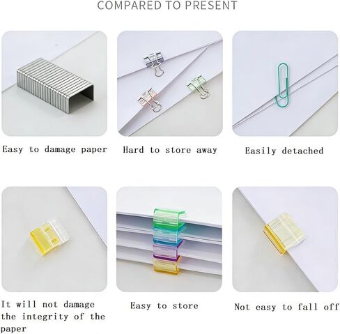 Colorful Binder Clips, (24 Pcs) Fast Paper Clipper for Desk Document Office Home in Kuwait
