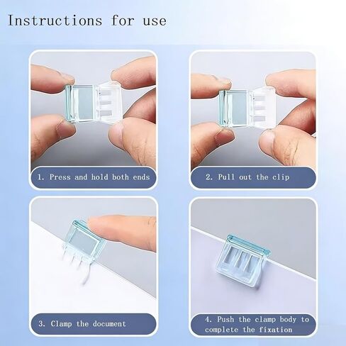 Colorful Binder Clips, (24 Pcs) Fast Paper Clipper for Desk Document Office Home in Kuwait