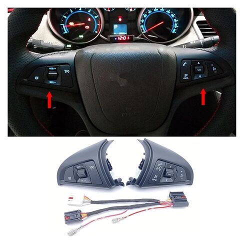 Switches Car Cruise Control Switch Multifunction Steering Wheel Button Audio Speed Fit for Chevy Cruze 2009-2014 Pushbutton Switches in Kuwait