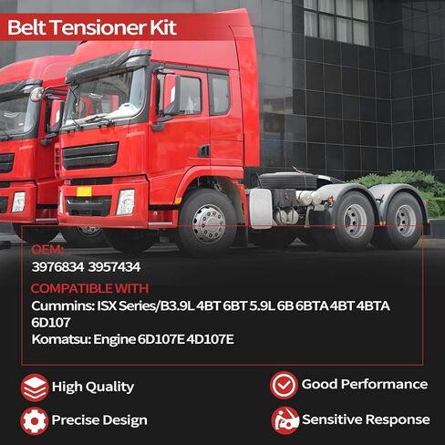 3976834 Belt Tensioner for Cummins ISX Series/B3.9L 4BT 6BT 5.9L 6B 6BTA 4BT 4BTA 6D107 for Komatsu Engine 6D107E 4D107E in Kuwait